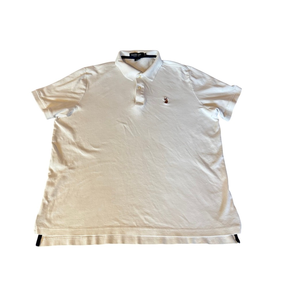 US POLO ASSN Mens White Polo Shirt Classicβ Fit Embroidered Pony Logo XL